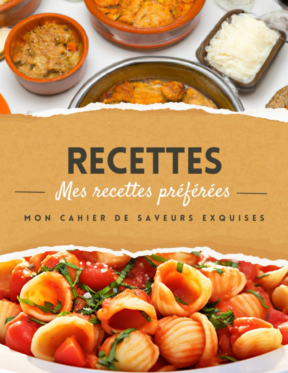 Couverture du Cahier de Recettes à Remplir
